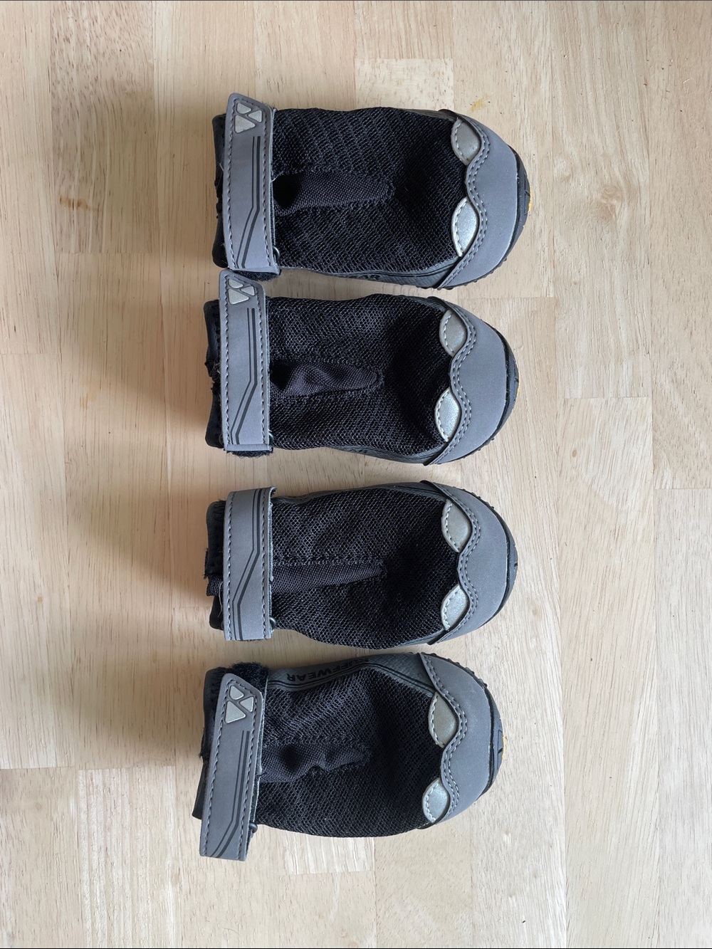RuffWear Black Dog Boots with Vibram Soles - Set of 4 - 2.5 inch 57mm